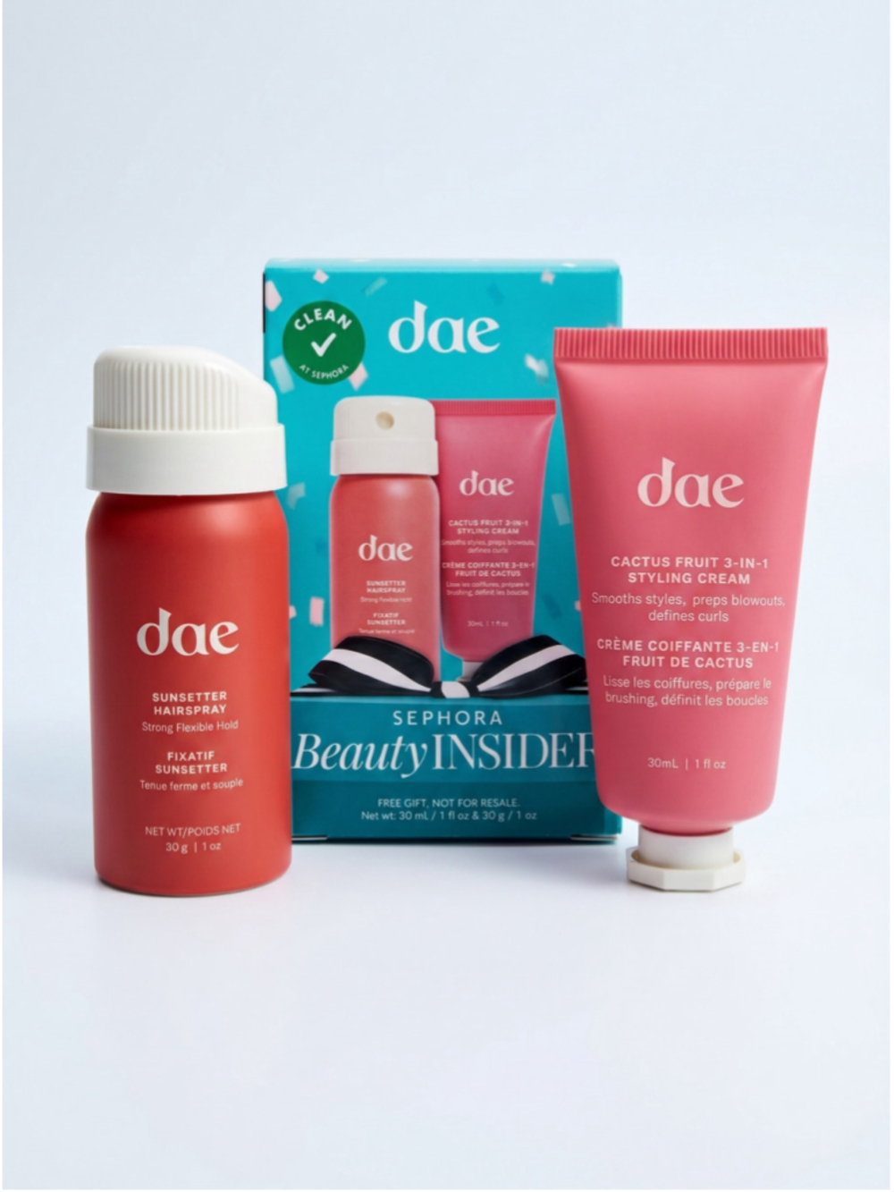 Dae Hair Travel Duo Cactus Fruit 3-in-1 Styling Cream & Sunsetter Hairspray Set